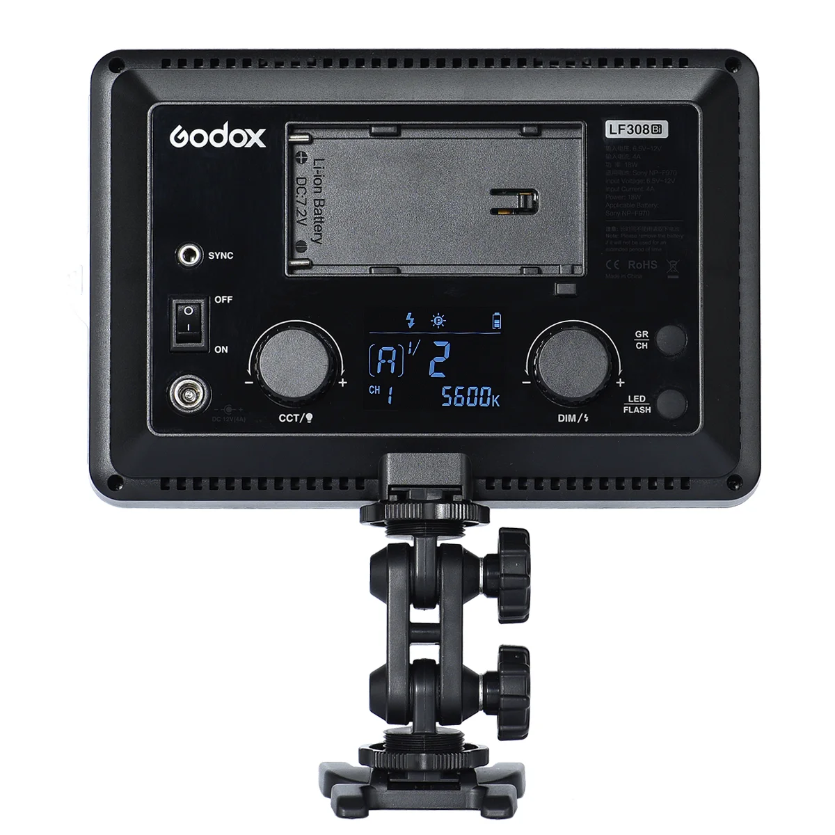 Осветитель светодиодный с функцией вспышки Godox LF308BI накамерный