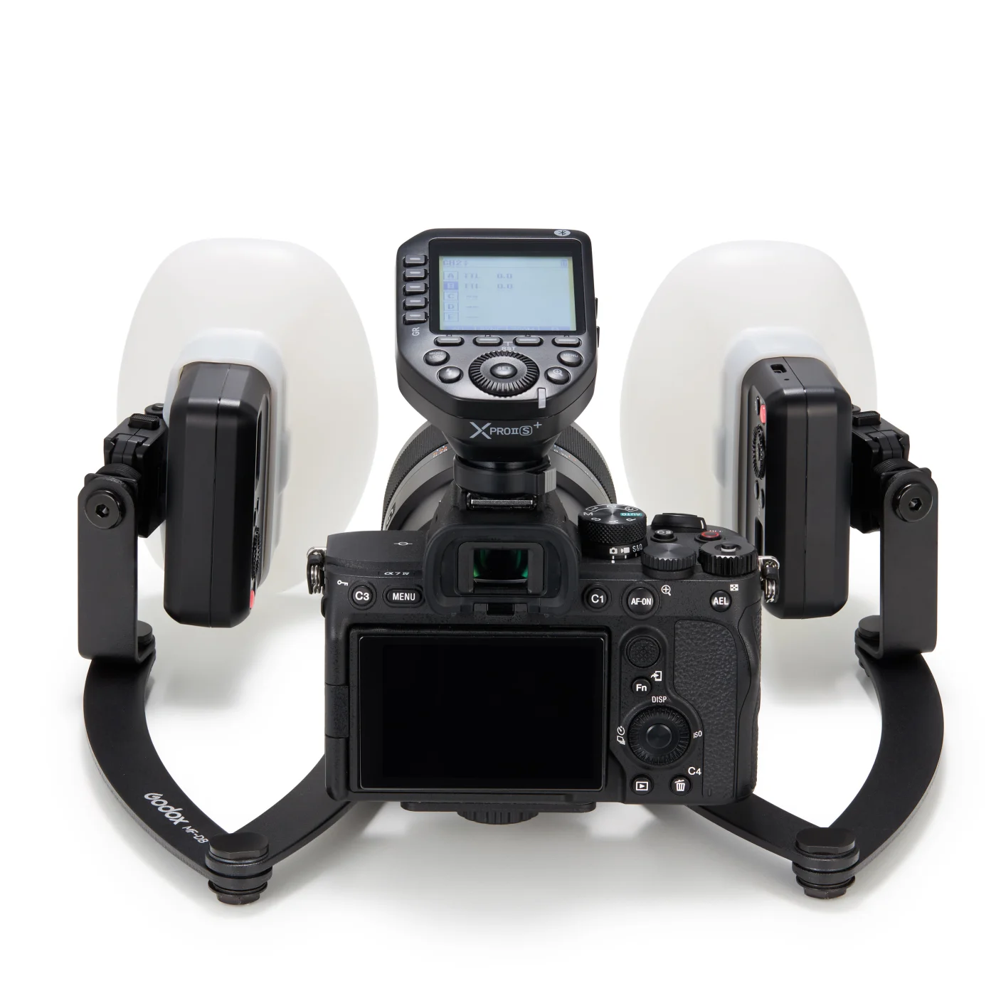 Комплект импульсных осветителей Godox MF12-DK1  для макросъемки