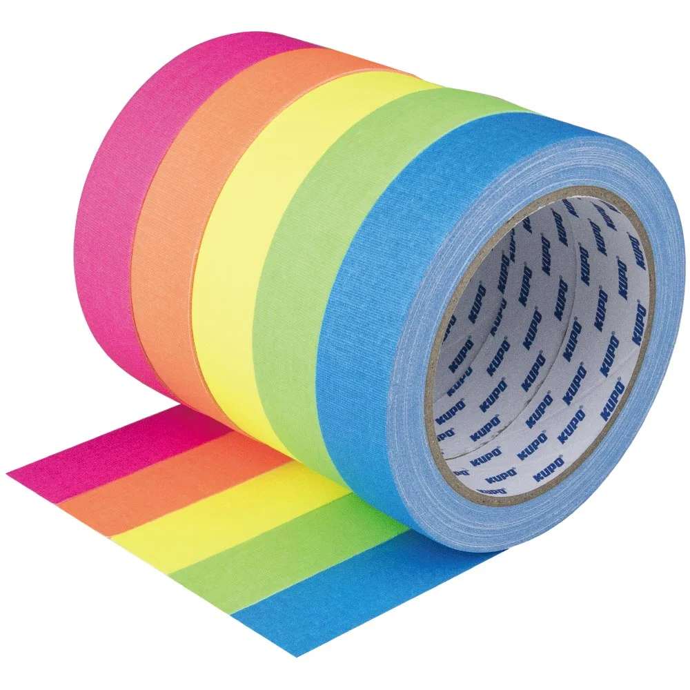 Лента клейкая KUPO CSS-2415Y CLOTH SPIKE TAPE желтая
