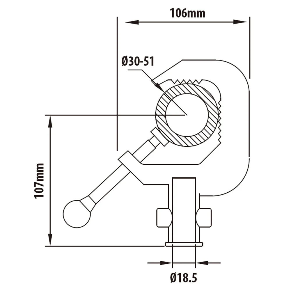 Зажим KUPO C-05 ALUMINUM ALLOY CLAMP