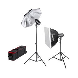 На фото изображено Комплект студийного оборудования Godox E120-F