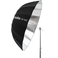 На фото изображено Фотозонт параболический Godox UB-165S серебро/черный