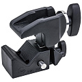 На фото изображено Зажим KUPO KCP-700B SUPER CONVI CLAMP BLACK W/ KCP-7SDL SADDLE