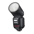 Вспышка накамерная Godox V100C TTL с круглой головкой для Canon фото На фото изображено Вспышка накамерная Godox V100C TTL с круглой головкой для Canon