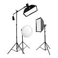 На фото изображено Комплект студийного оборудования Falcon Eyes KeyLight II 3200D SBL KIT