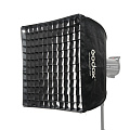 На фото изображено Софтбокс-зонт Godox SB-UFW6060 быстроскладной с сотами