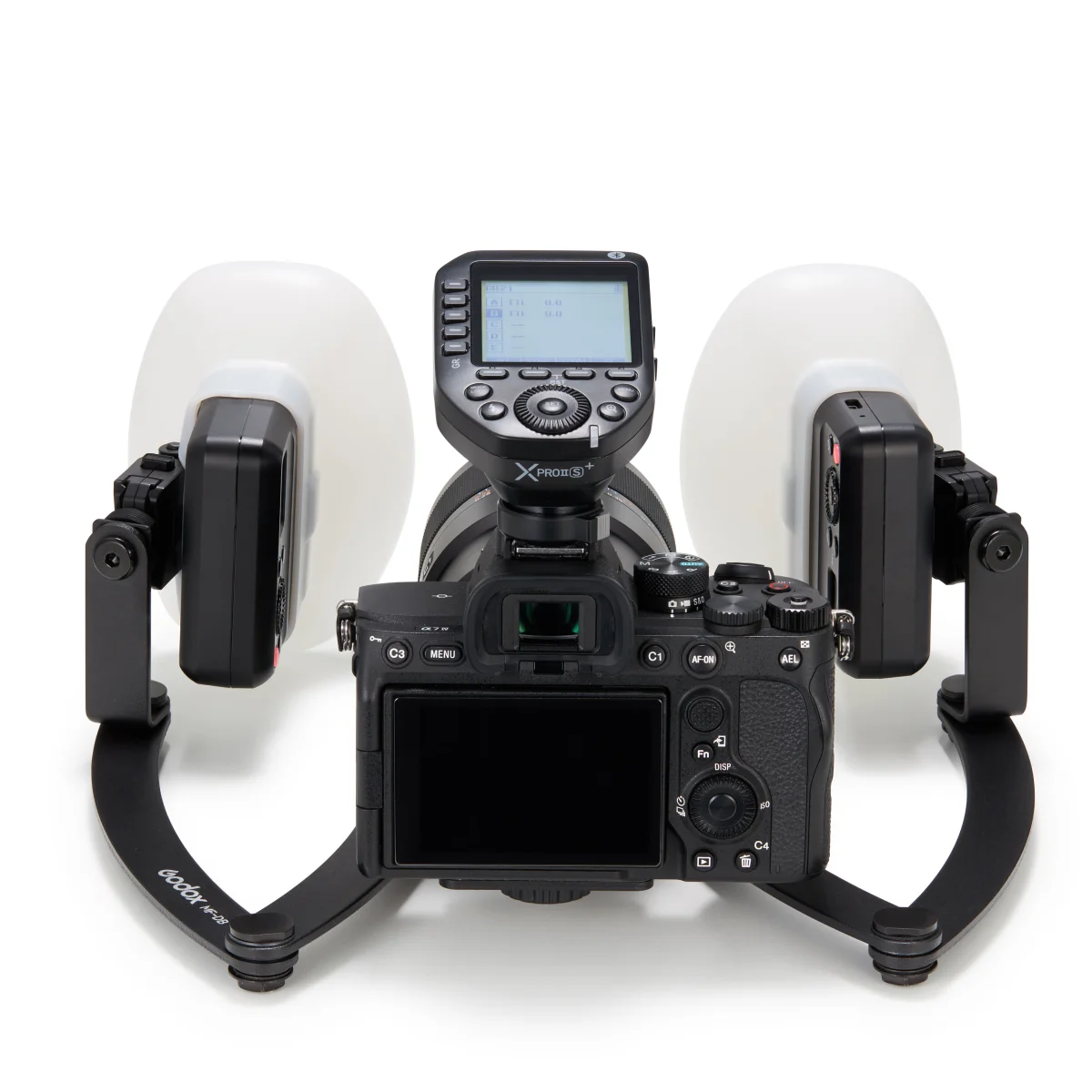 Комплект импульсных осветителей Godox MF12-DK1  для макросъемки