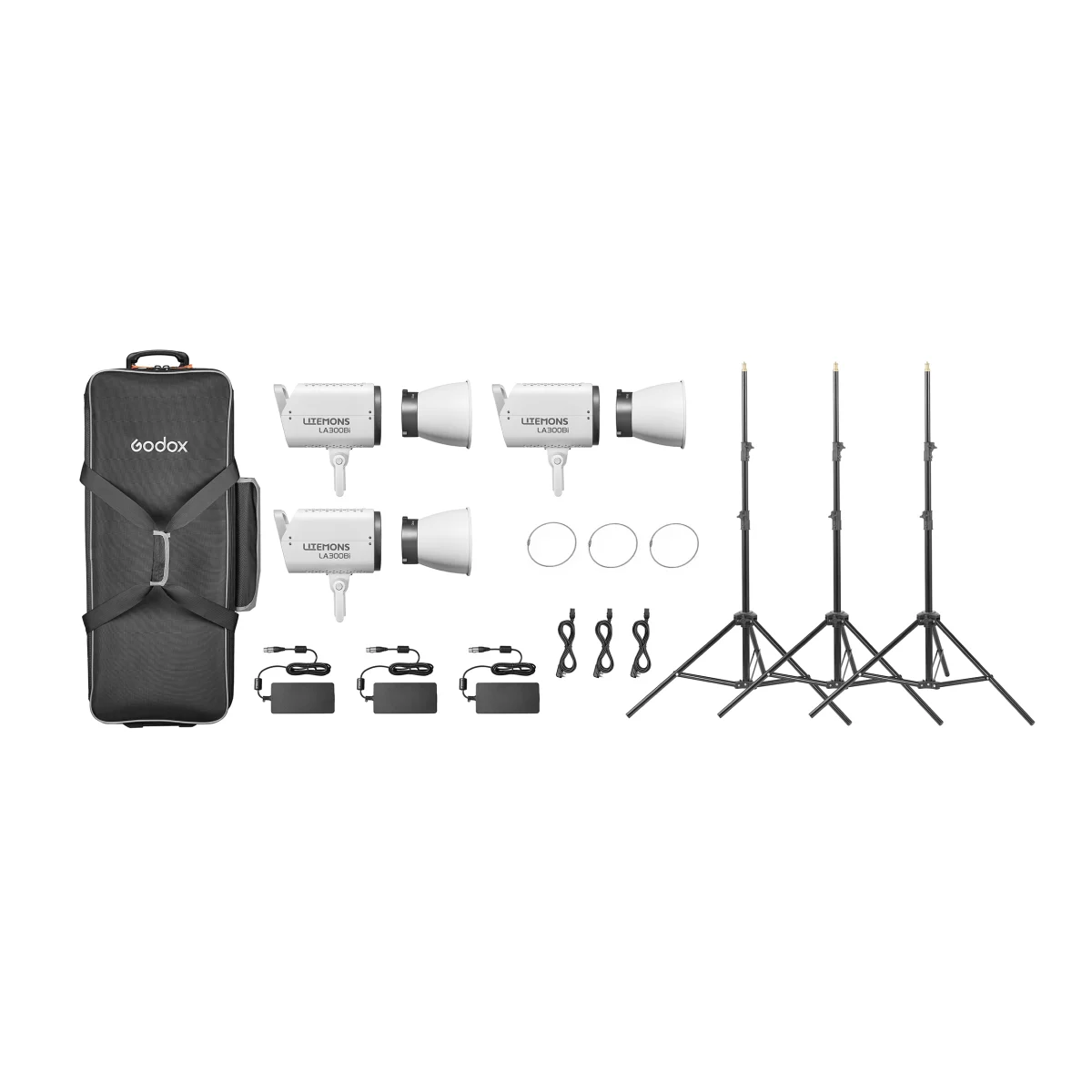 Комплект светодиодных осветителей Godox LITEMONS LA300Bi K3