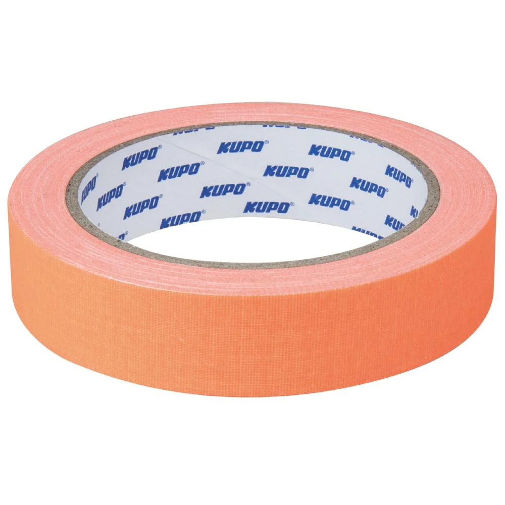 Лента клейкая KUPO CSS-2415OG CLOTH SPIKE TAPE оранжевая