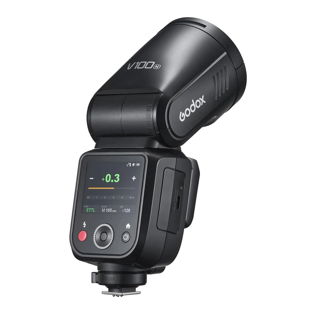 Вспышка накамерная Godox V100N TTL с круглой головкой для Nikon